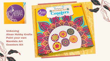 Unboxing Asian Hobby  Crafts Paint your own Mandala Art Coasters Kit