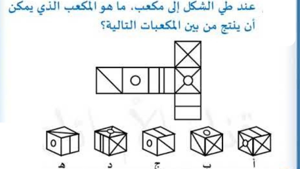 كيفية حل اسئلة المكعب المفرود بناء المكعب اهم اسئلة المكعبات فى اختبارات iq حل اختبارات اى كيو