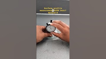 Surface Profile Measurement | ASTM D 4417 Method B | How can measure surface profile