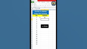 😱How to Insert alphabets in Excel#excel #excelformula #shortvideo #formula#viralvideo #exceltricks