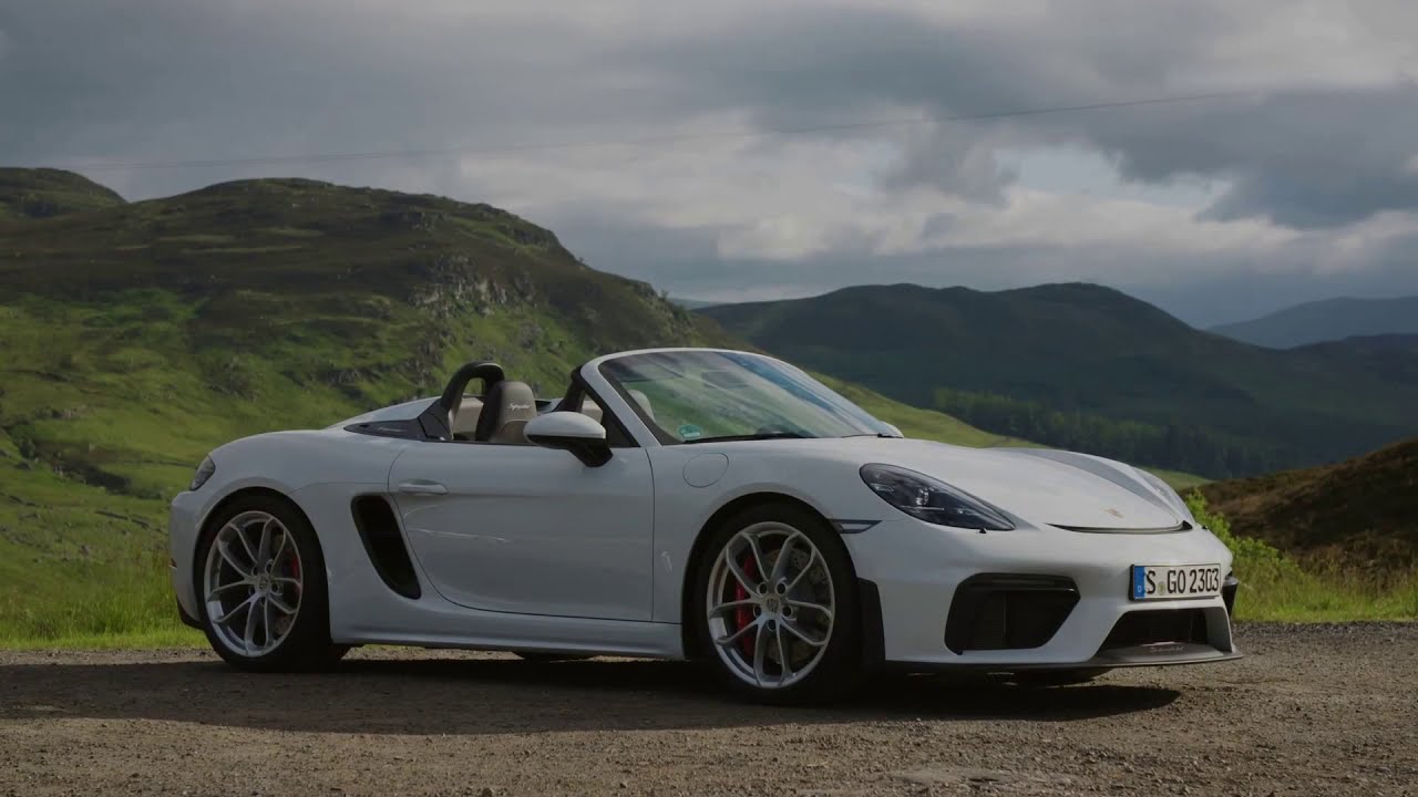 2020 White Porsche 718 Spyder