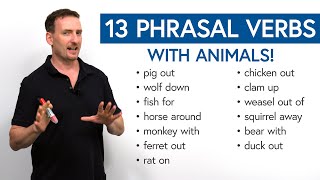 13 Phrasal Verbs with Animals: fish for, clam up, wolf down... screenshot 3