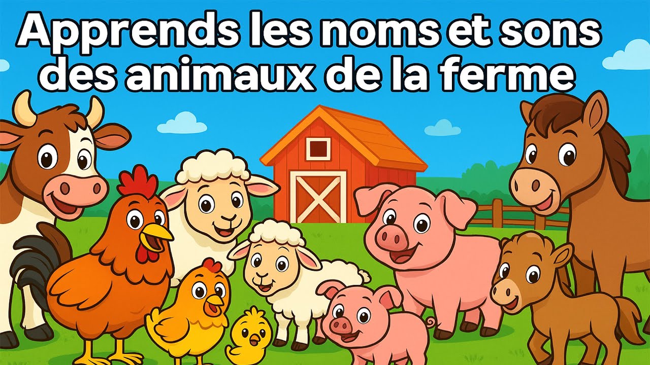 Apprends les noms et sons des animaux de la ferme - Chanson / Comptine ...