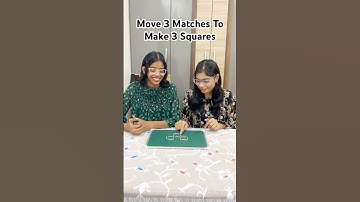 Move 3 Matchsticks To Make 3 Squares #puzzle