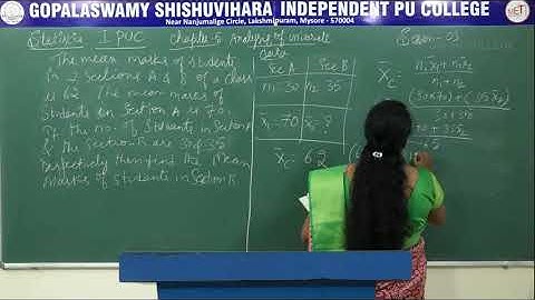 STATISTICS | 1st PUC | CH 05 | ANALYSIS OF UNIVARIATE DATA - AM | S03