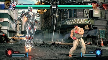 Ultron & Dormammu vs Ryu & Sigma (Hardest AI) - Marvel vs Capcom: Infinite