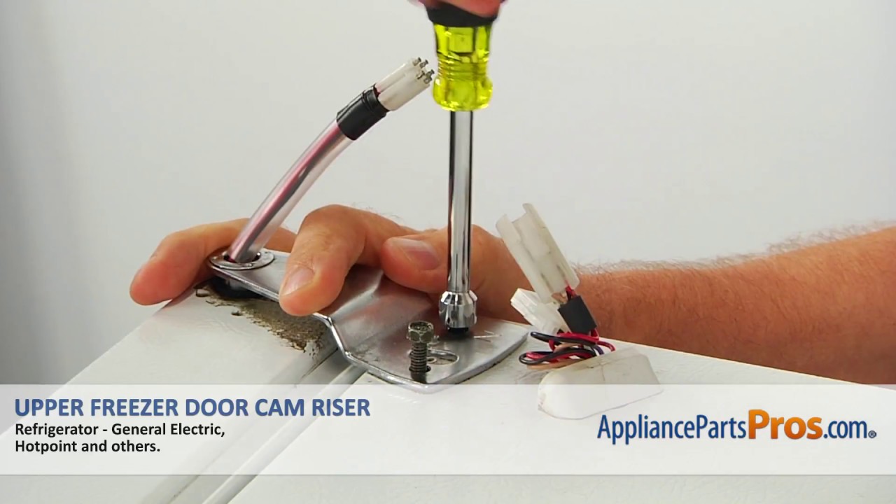 How To GE Upper Freezer Door Cam Riser WR02X11478 YouTube