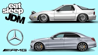 Hot Import Cars JDM vs Mercedes AMG C63, G63, S63 Sound Engine Compilation