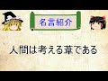 【1分解説】人間の弱さと偉大さを表すパスカルの名言【ゆっくり解説】