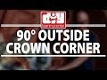 How to cut outside 90 degree crown molding corners