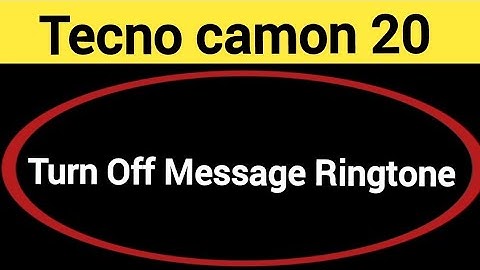 How to turn off message ringtone Tecno Camon 20, message sound band kaise karen, message problem