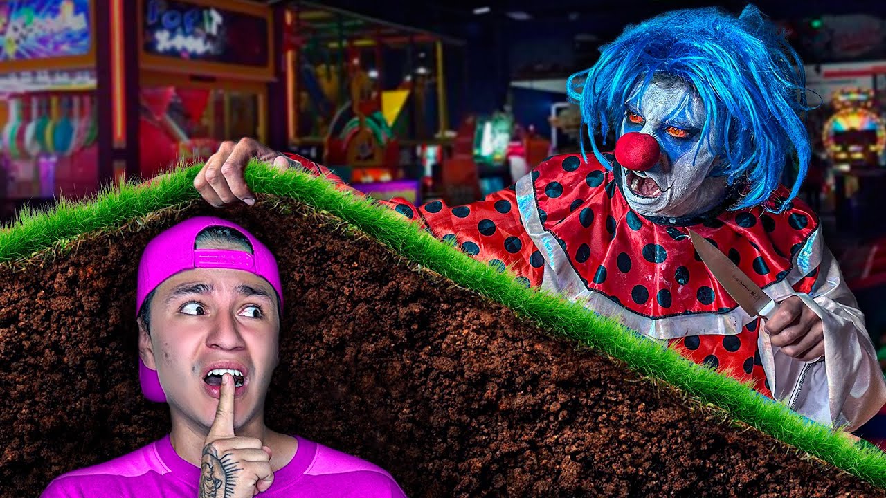 ¡EL ÚLTIMO en SER ENCONTRADO por EL PAYASO GANA! * PARQUE de DIVERSIONES GIGANTE!