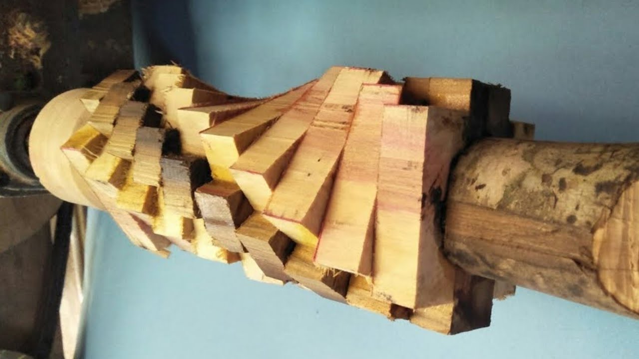 Wood Turning for Beginner : This is what happens if a rolling pin is made from wood waste 