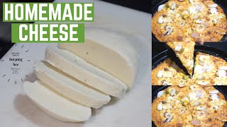 how to make mozzarella cheese at home | homemade mozzarella cheese recipe | make cheese in 30 minute