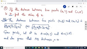 10th class Mathematics - Coordinate Geometry - Exercise 7.1 - Problems 10,11, 12, 13 & 14 Solutions.