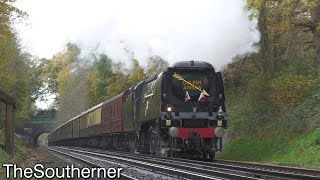 34067 'Tangmere' returns south with 'The Medway Valley Pullman' 26/11/2022