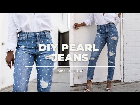 diy rhinestone jeans