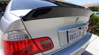 How to Remove a Rear Trunk Spoiler / How to Install a Rear Trunk Spoiler - Project E46 M3 Episode 12