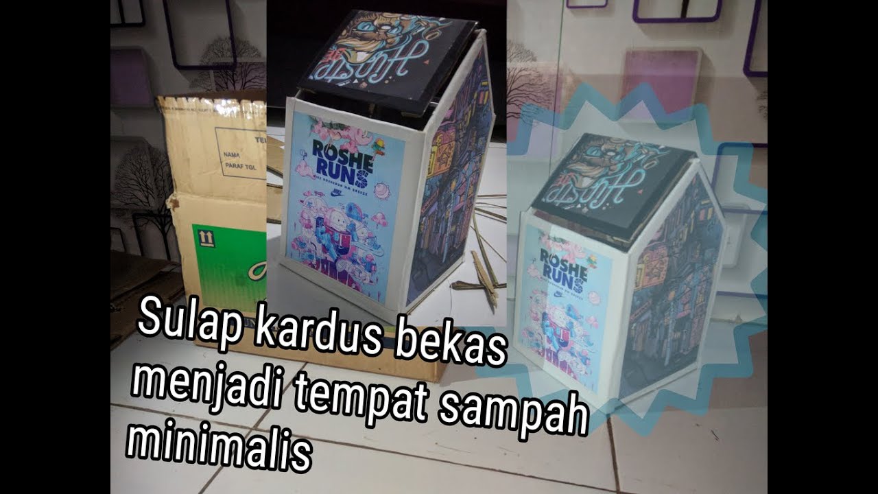 Cara Membuat Tempat Sampah Dari kardus Bekas Ide 