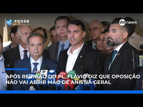 Video apos-reuniao-do-pl-flavio-diz-que-oposicao-nao-vai-abrir-mao-de-anistia-geral