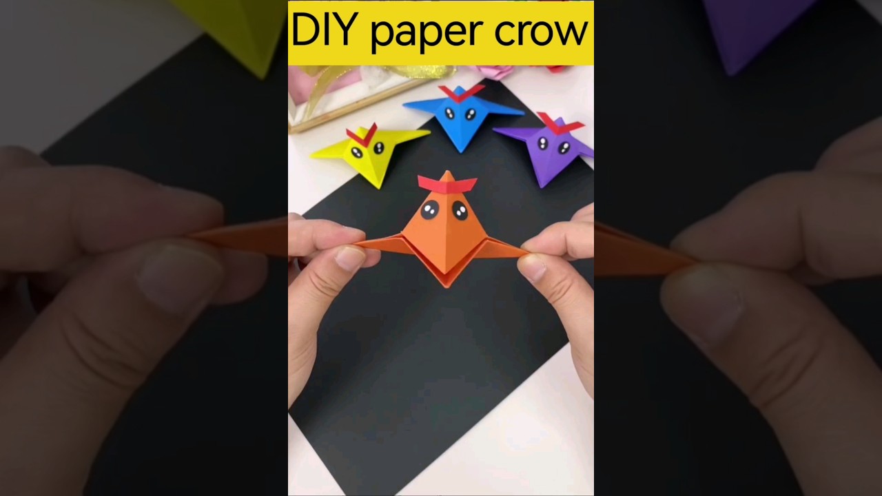 DIY paper crow 
