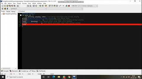 Tutorial menghitung keliling persegi panjang menggunakan pemrograman bahasa C