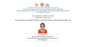 ATAL | SIX DAYS ONLINE FACULTY DEVELOPMENT PROGRAMME | SESSION 5
