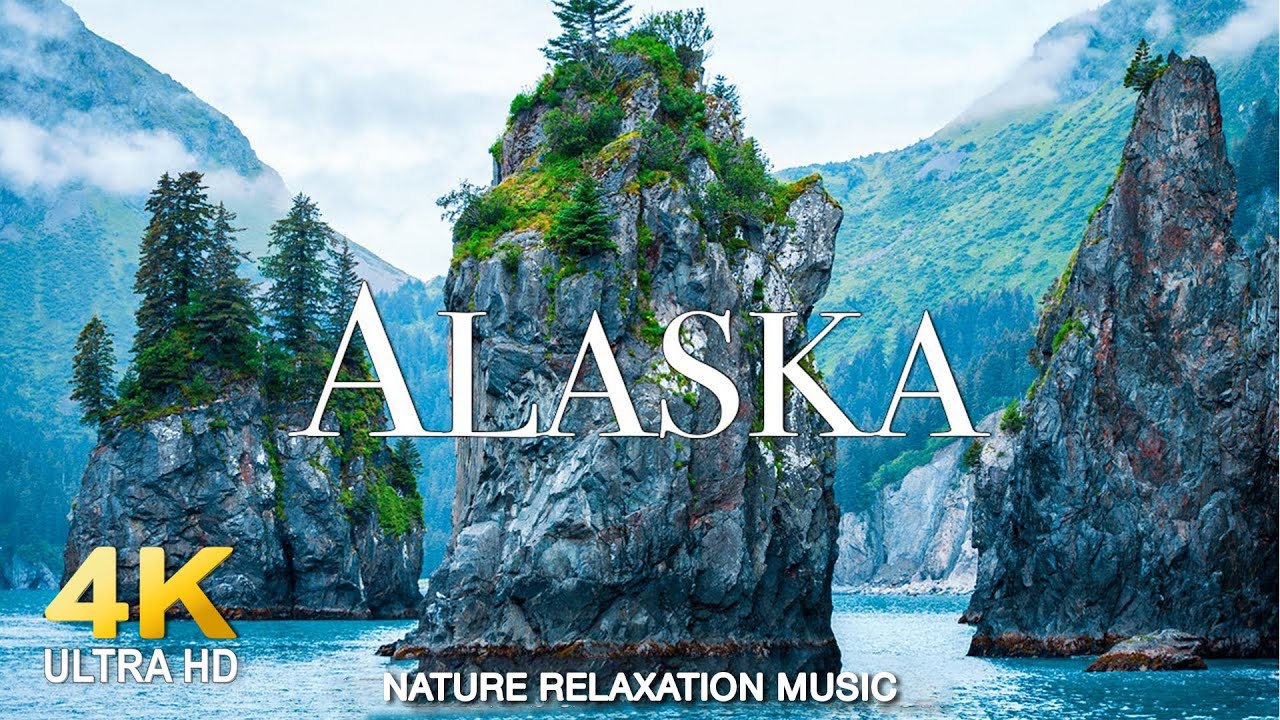 ALASKA 4K VIDEO   Relaxing Music With Stunning Beautiful Nature  4K Video Ultra HD