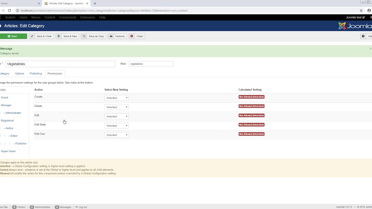 Joomla 3 Content Management: Categories tutorial