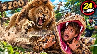 I Hid in the Zoo for 24 Hours! (SECRET CHALLENGE)