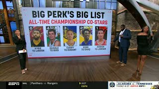 NBA TODAY | Big Perk's big list All-time Champs Co-Stars: 1. Pippen-Jordan 2. Kobe-Shaq 3. Curry-KD