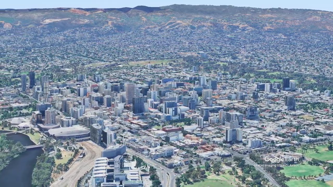 Adelaide Aerial View 3D  Stunning 4K Drone Tour of South Australia’s Elegant Capital