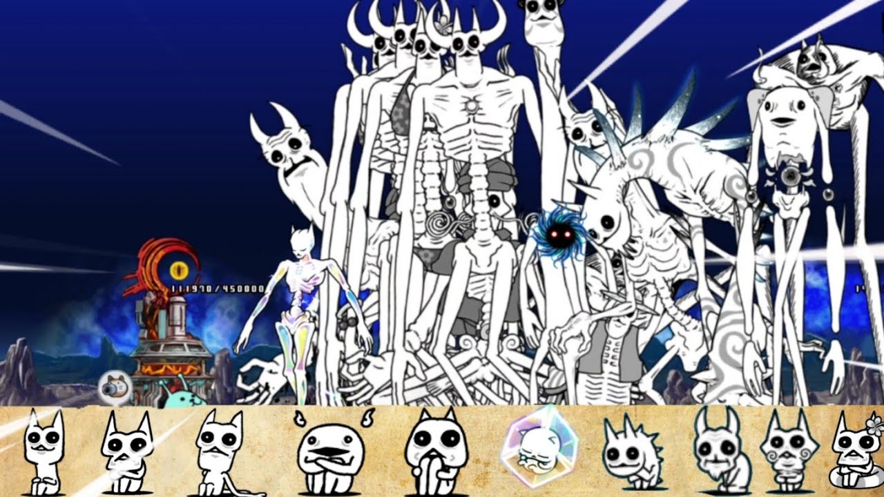 The Battle Cat finally collect 10 Unit uber super rate of Nekoluga Fmaily