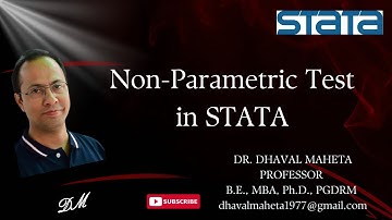 47. Non-Parametric Test in STATA || Dr. Dhaval Maheta