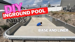 DIY inground pool Pt 3  All about the diy  concrete pool bottom and liner install