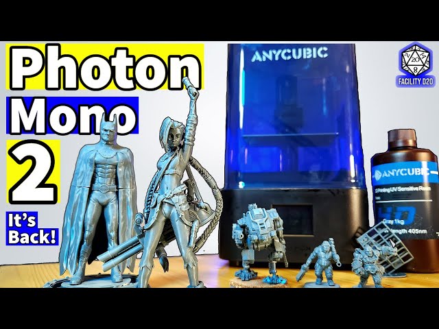 ANYCUBIC Resin 3D Printer, Photon Mono 2 3D Printer with 6.6 Monochrome  LCD Screen Fast Printing, Upgraded LighTurbo Matrix, 6.49'' x 5.62'' x  3.5