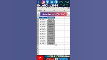 Date Formats 🌟🤗👏💥⚡🏆✔️🤩 #AskExcelKing #excelking2020 #JSD #JMD #JH #exceltricks #exceltips #excel #yt