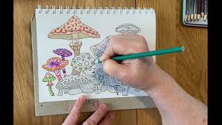 Psychedelic mushrooms and a guest artist