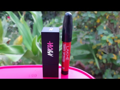 Nykaa so matte lipstick vs LAKME enrich lipcryon review, affordable lipstick in india for everyday