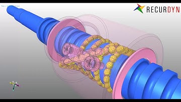 [RecurDyn] Ball screw simulation which includes lots of bodies and contacts