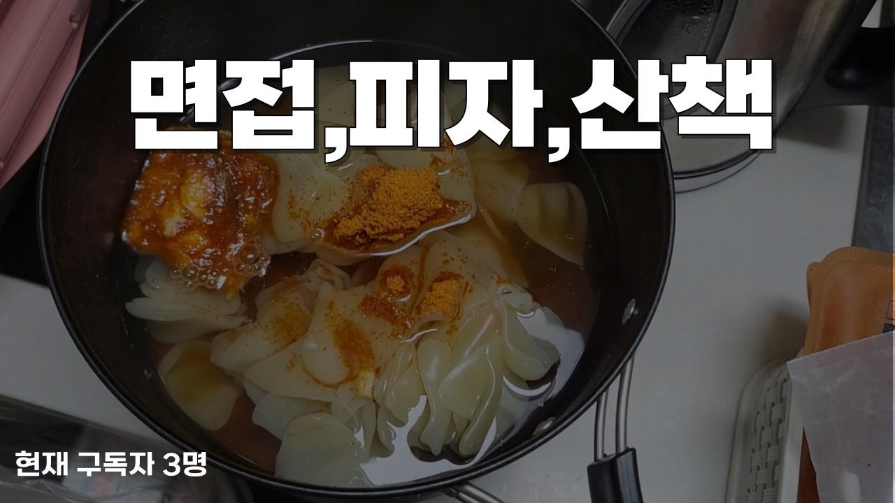 면접 보고 집에 와서 피자 먹는 백수 | 30대 브이로그 (3/50) - YouTube