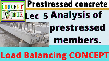 LEC-5 | Analysis  & Design of prestress concrete member | Load balancing concept of Analysis | like