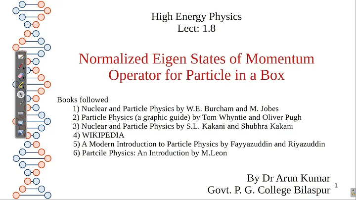 Lect 1.8: Normalized Eigen States of Momentum Operator for Particle in a Box