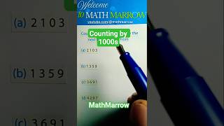Writing Next 4 Numbers By Counting In 1000S