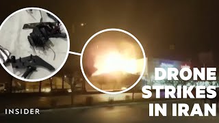 Video Shows Massive Explosion After Drones Attack Military Factory In Iran | Insider News