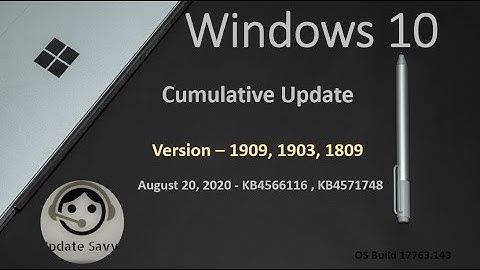 Optional Update Win10 Version 1909,1903,1809 —KB4571748, KB4566116 Highlights , Fixes & Improvement