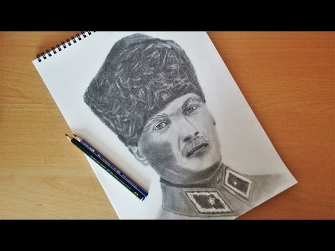 How to Draw Mustafa Kemal Ataturk Speed Drawing
