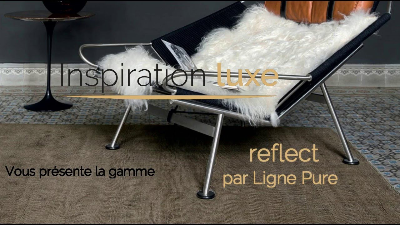 Tapis taupe en viscose Reflect par Ligne Pure