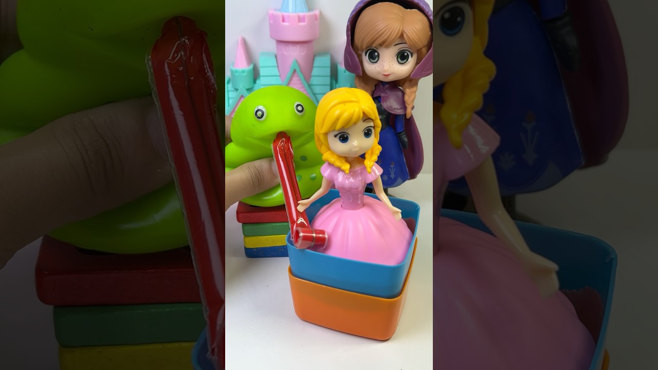 Принцесса Анна из мультфильма «Холодное сердце» от Disney: Розовая принцесса и мягкая лягушка! 😱😵‍💫🫣