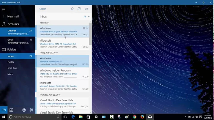 Setup Windows 10 Mail App